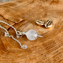 Pendule cristal de roche poli et métal - Mineralshop