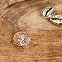 Gourmette Capricorne, acier couleur Rose - Mineralshop