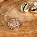 Gourmette Scorpion, acier couleur Rose - Mineralshop