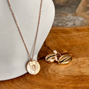 Collier astrologie Scorpion, acier couleur or Rose