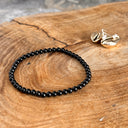 Bracelet boule 04MM Tourmaline noire A, la protection et l'ancrage - Mineralshop