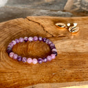 BRACELET BOULE 06MM LÉPIDOLITE A+, la paix - Mineralshop