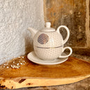 Théière & Tasse avec Sous-Tasse Fleur de Vie