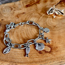 Bracelet à breloques coquillage, couleur argent - Mineralshop