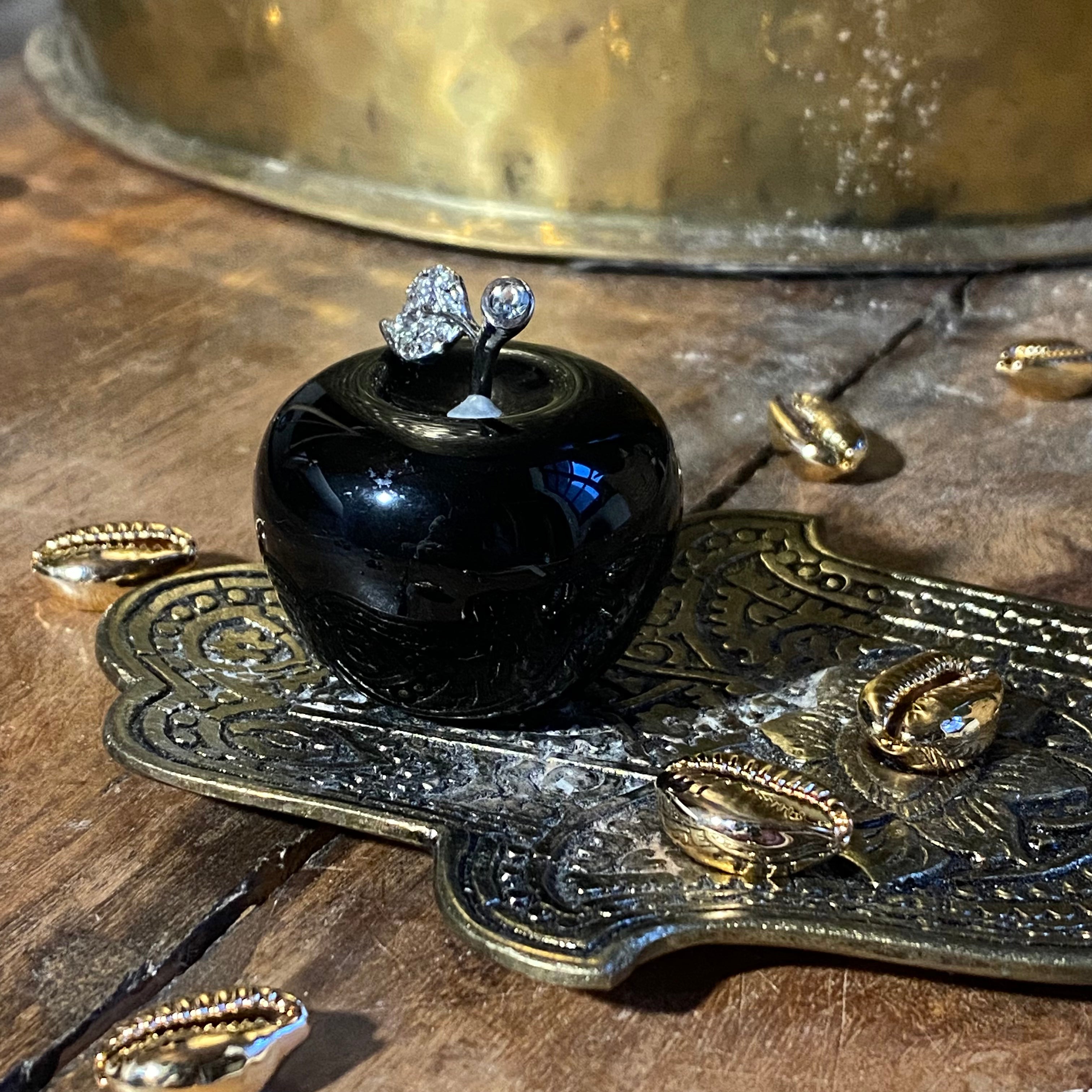 Pomme Obsidienne Noire 45mm (Mexique) - Nature Minérale