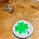 Aimant décoration Trèfle à 4 feuilles vert - Mineralshop décoration ,magnet, chance 