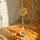 Attrape lumière fleur de vie et cristal, feng shui - Mineralshop, décoration fenêtre ,7 chakras, géométrie sacrée, 