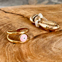 bague, nazar, oeil, bleu, vert, rose, noir, blanc 