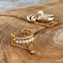 Bague pendentif soleil, or, dorée, blanc 