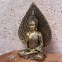 Bouddha, méditation, feuille, or, spirituel 