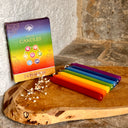 bougies, rituel, protection, 7 chakras, amour, confiance, sécurité, compassion, éloquence, spirituel, intuition, intelligence 