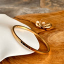 Bracelet JONC gémeaux, acier couleur OR, dorée, horoscope, astrologie 