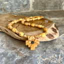 Collier de chaman Palo Santo avec croix inca - Mineralshop bijoux, mala, protection