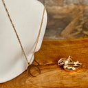 collier, lune, dorée, or 