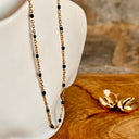 Collier, perles, Rose claire, acier, or, dorée, bleu, noir, violet, blanc, rouge