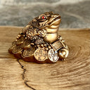Grenouille couleur or tradition FENG SHUI - Mineralshop décoration ,porte bonheur ,feng shui
