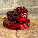 Grenouille rouge tradition FENG SHUI - Mineralshop décoration ,porte bonheur , chance ,prospérité