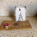 Autel en manguier, Mandala et Quartz rose