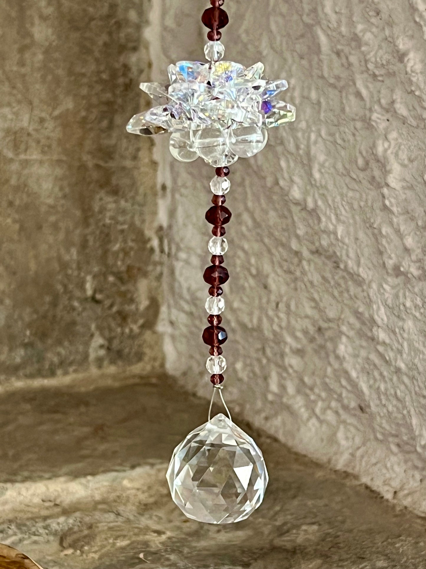 Sphère en cristal et lotus Feng shui