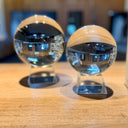 Boule de divination en verre diamètre 15 cm et son support