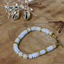 BRACELET ONA DORÉ JADE BLANC, l’harmonie