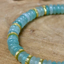 BRACELET ONA DORÉ AVENTURINE VERTE,  la méditative