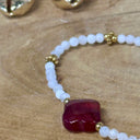 BRACELET ROSALIA DORÉ CORNALINE & PÉRISTÉRITE