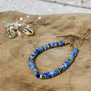 BRACELET ONA DORÉ SODALITE , la paix intérieure