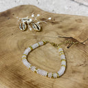 BRACELET ONA DORÉ QUARTZ ROSE, l'Apaisement