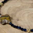BRACELET ROSALIA DORÉ OEIL DE TIGRE, ONYX