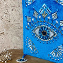 Carnet velours bleu avec Œil de la Providence