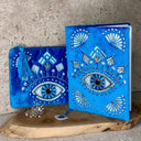 Pochette en velours bleu avec Œil de la Providence