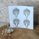 Autocollants Ganesh en métal doré