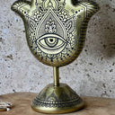 Déco Main de Fatima sur socle, couleur or