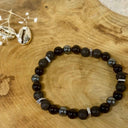 Bracelet homme onyx, hématite et pierre de lave