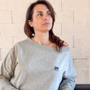 Sweat gris à manches longues "LOGO IAM SUBTIL"