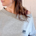 Sweat gris à manches longues "LOGO IAM SUBTIL"