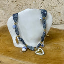 Collier bandana, bleu