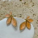 Boucles d'oreilles pétales, orange