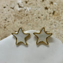 Boucles d'oreilles étoiles nacre, OR