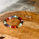 Bracelet boule AB 08MM 7 chakras