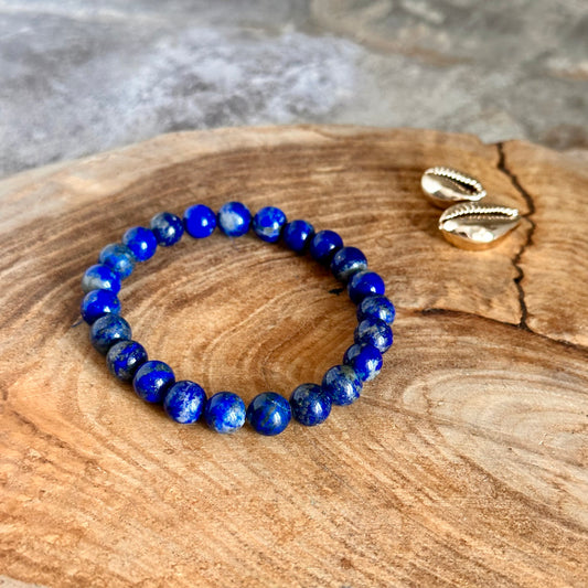 Bracelet boule 08MM LAPIS-LAZULI A, la force sacrée