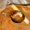 Bracelet Cuir et Oeil de tigre