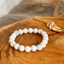 Bracelet enfant HOWLITE BLANCHE 8mm,  l'indispensable