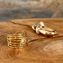 Bague Sunshine en acier, couleur or