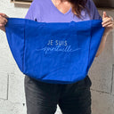Tote Bag "je suis spirituelle"  BLEU