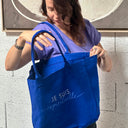 Tote Bag "je suis spirituelle"  BLEU