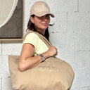 Tote Bag "je ne marche pas, je chaloupe" Beige