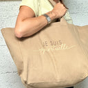 Tote Bag "je suis spirituelle"  BEIGE