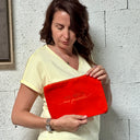 Pochette "Ose, brille, sois puissante !" orange